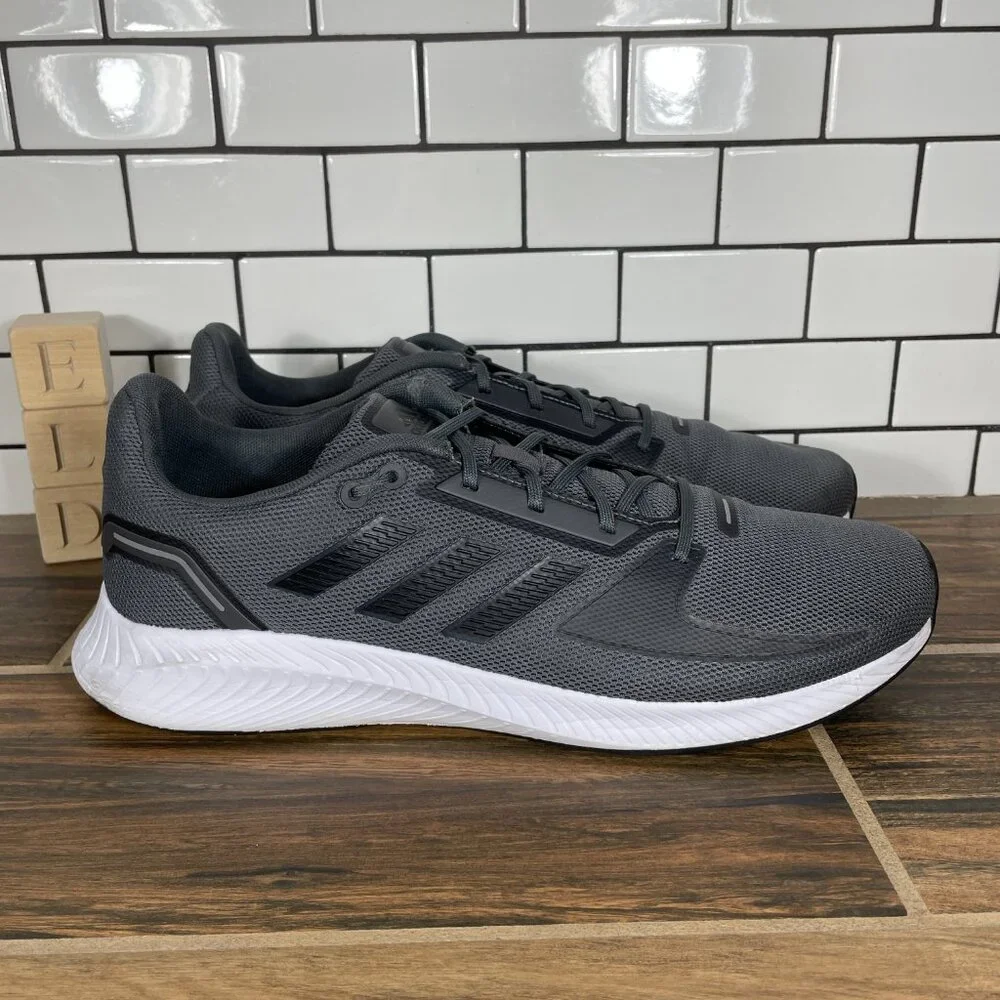 adidas Runfalcon 2.0 Mens Size 13 Running Shoes Gray Athletic Trainers Sneakers - Picture 3 of 16